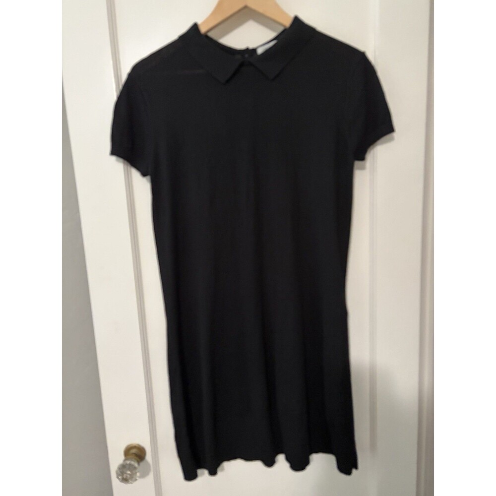 Lacoste Silk Blend Black Sleeveless Tie Waist Dress EU 36 Small Quiet luxury